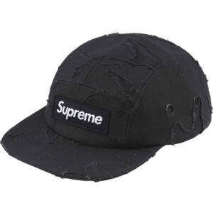 Layered Camo Camp Cap Black