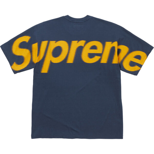 Intarsia S/S Top Navy - Image 2