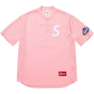 S Logo Baseball Henley Pink