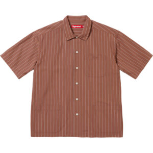 Stripe S/S Pajama Shirt Brown
